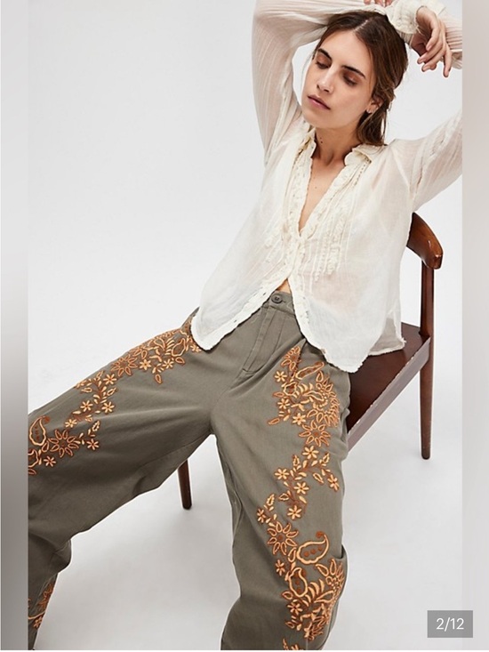 Free People Pants - Free People Marrakesh Embroidered Pants